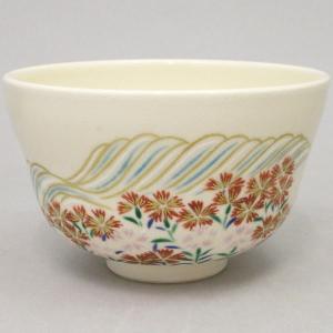 茶道具 抹茶茶碗 あじさいの絵 水無月窯 藤谷芳哉 藤谷芳斉 茶道