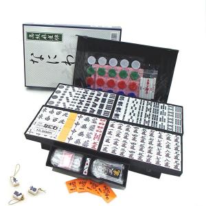 手打ち麻雀セット お手頃価格 国産ミワックスMJマットと麻雀牌なにわ