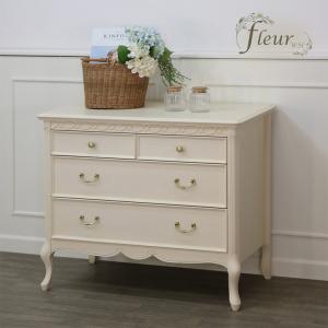 東海家具工業 サイドチェスト アンティークホワイト ナイトテーブル