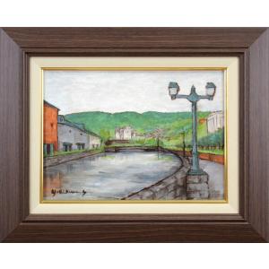 渡部耿贇「モンマルトル」風景画 油彩F8号 真作保証 フランス芸術家