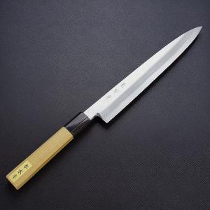 仙助 包丁 刺身包丁 柳刃包丁 ダマスカス 安来鋼青紙2号 240mm 紫檀