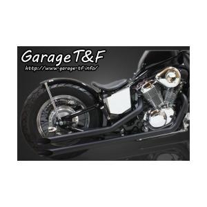 スティード400（STEED） ロングドラッグパイプマフラー（ブラック