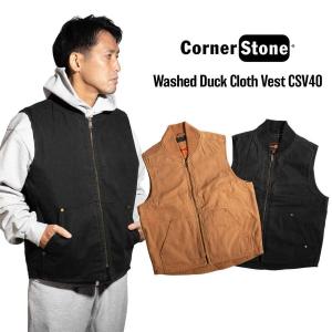 タフダック キルティング ラインド ワーク ベスト ブラック メンズ