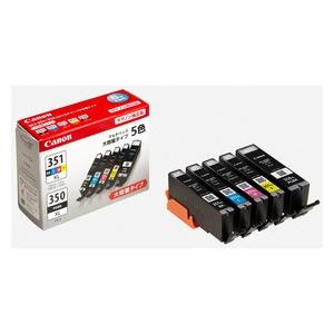 PIXUS CANON インクタンク BCI-351（BK/C/M/Y)+350/5MP 5色マルチ