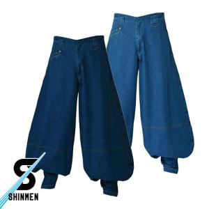 シンメン 822 スラブデニム超々ロング八分 M〜4L 鷹装束 ニッカ 鳶