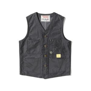 SUGAR CANE シュガーケーン ブラックコバートワークベスト 『9oz