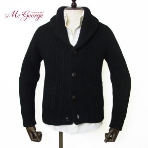 MC GEORGE マックジョージ ウールカシミヤ 畦編み ショールカラー