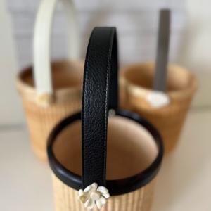 Nantucket ナンタケットバスケット レザーハンドル Lサイズ 長さ42cmx