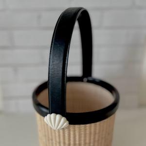 Nantucket ナンタケットバスケット レザーハンドル Lサイズ 長さ42cmx