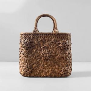 最高級 純手工 山葡萄かごバッグ お洒落 花編みやまぶどう籠 女性用