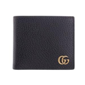 GUCCI（グッチ） 二つ折り財布 メンズ グッチシマ ブラック 473922