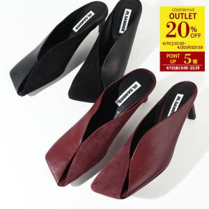 JIL SANDER（ジルサンダー） Square Toe Leather Mules サンダル