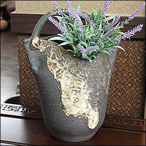 信楽焼 さつき花器 和風 癒し 壷 つぼ 花瓶 花器 陶器 花入れ