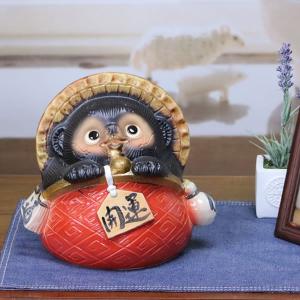 信楽焼 たぬき 狸 置き物 大型 インテリア オブジェ 家具 陶器 商売