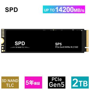 SPD 内蔵SSD 4TB PCIe Gen5 M.2 NVMe 2280 超高速読込14200MB/s書込