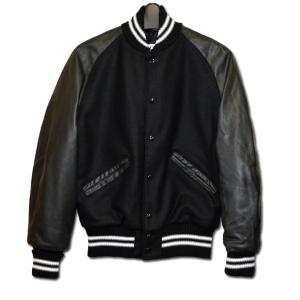 DeLong（デロング） オールブラック 無地 スタジャン DeLONG AWARD