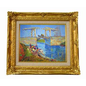 世界の名画 ゴッホ 丘を抜ける道の2本のポプラ ジクレーキャンバス複製