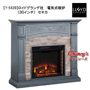 送料無料【Y-6187】ロイドグランデ社 電気式暖炉 パイオニアII／グレー