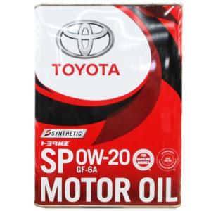 トヨタ（TOYOTA） エンジンオイル SP 0W-20 GF-6A 4L 缶 08880-13205