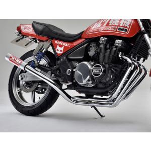 □ワルツ機械曲マフラー□ ゼファー400 ブラックアウタータイプ 【送料