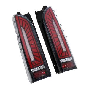 200系 ハイエース ダブル ファイバー LED テールライト レッド 左右