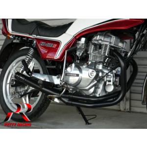 HONDA CB250N CB400N ホーク3 【忍】 サイドクロス管 マフラー 黒