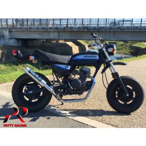 プリティ― HONDA エイプ50 APE ショート管 黒 マフラー PRETTY