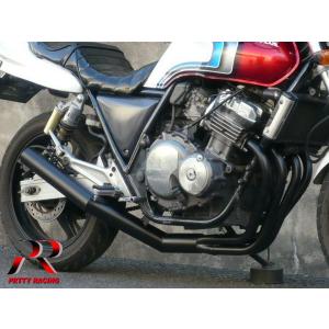 プリティー HONDA CB400SF NC31 R/S ショート管 70π 新品 マフラー 黒