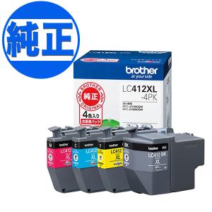 ブラザー LC412XL-4PK 純正 大容量インクカートリッジ 4色パック