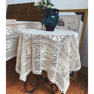 レース編み テーブルクロス85X85cm テーブルコーディネート ベージュ