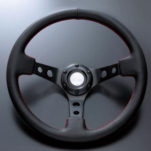 D1SPEC ステアリング DEEP60 レザー オフセット 60mm ディープコーン