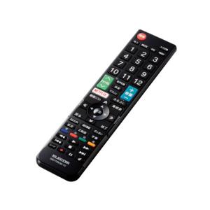 エレコム テレビリモコン 東芝 レグザ Netflix／YouTube対応 ブラック