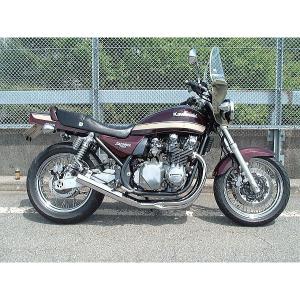 ゼファー750用集合管 （ブラック）【 ゼス管ショートマフラー 3D