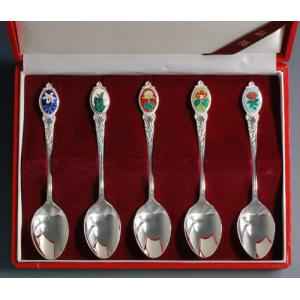 純金 メッキ スプーンセット お祝い銀婚式 金婚式 縁起物 鶴のスプーン