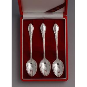 銀製カトラリー「松・竹・梅」三種類スプーンセット : 銀食器・銀製器