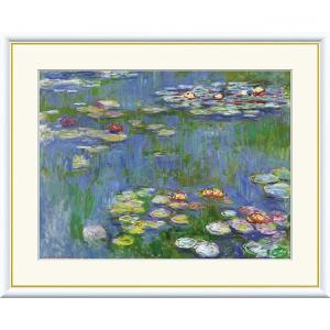 モネ 睡蓮の池と日本の橋 （F4サイズ）（紐・フック付） 約横42×縦34cm