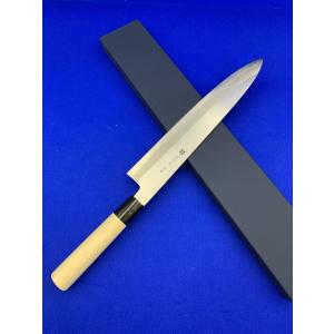 源昭忠 青ニ鋼 出刃包丁 180mm 福本作 水野鍛錬所 本鍛錬 水牛柄