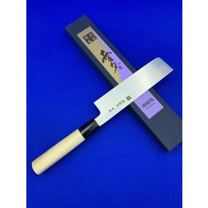 源昭忠 青ニ鋼 出刃包丁 180mm 福本作 水野鍛錬所 本鍛錬 水牛柄