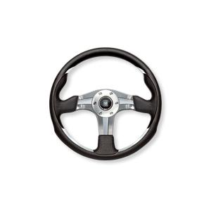 NARDI NARDI 4(FOUR)METAL ブラックレザー/POLスポーク 350mm : エアロ