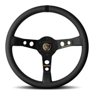 正規品 MOMO ステアリング ドリフティング 35パイ ブラックレザー