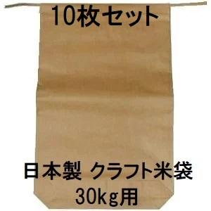 徳用100枚セット) (高品質 高耐久) 日本製 クラフト 米袋 30kg用バンド