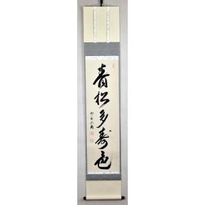 茶道具 掛軸 一行書 「明歴々露堂々」 大徳寺 黄梅院 小林太玄師 直筆