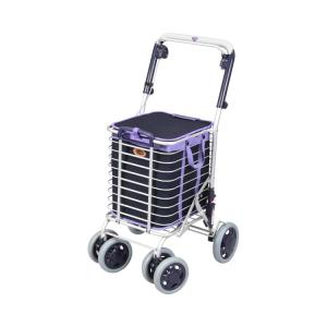 シルバーカー 買い物かご 折りたたみ アルミワイヤーカー A-0245M