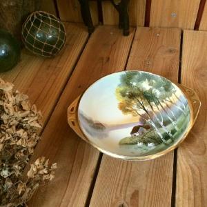 ノリタケ オールドノリタケ 風景画 プレート ハンドペイント