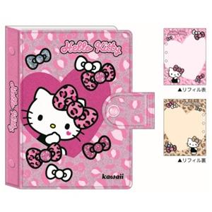 ハローキティ シール帳 カミオジャパン シールバインダー ヒョウ柄