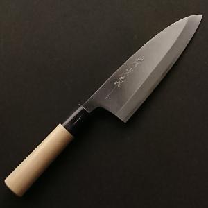 堺宏之作 白鋼 霞仕上げ 水牛桂柄 柳刃包丁 300mm(1尺)（刺身包丁