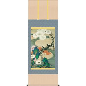 掛け軸 掛軸 吉祥四季開運之図 尺五 石田花堂 桐箱付き 床の間 和室