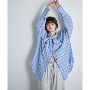 THE Yon ブラウス シャツ ストールセットオーバーサイズストライプ