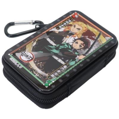 カラビナ付き マルチファスナー缶ケース 2 スクエア ポーチ 鬼滅の刃