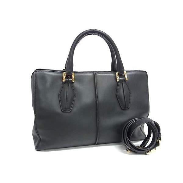 TOD'S（トッズ） ハンドバッグ Dキューブ レザー - 2WAY ブラック